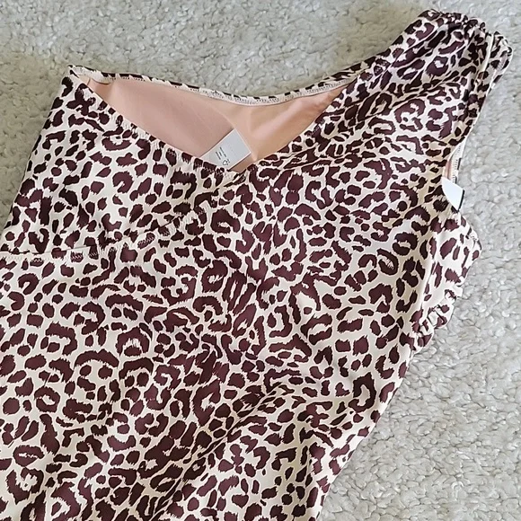 NEW J CREW ONE SHOULDER ruched Swin Suit In Leaopard Print  Size 10 - Picture 12 of 16
